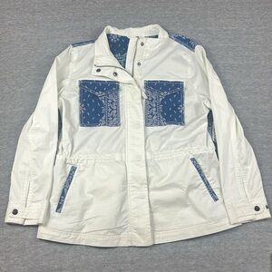 Style & Co NWT Womens PL Petite Large Bandana-Pocket Field Jacket Paisley